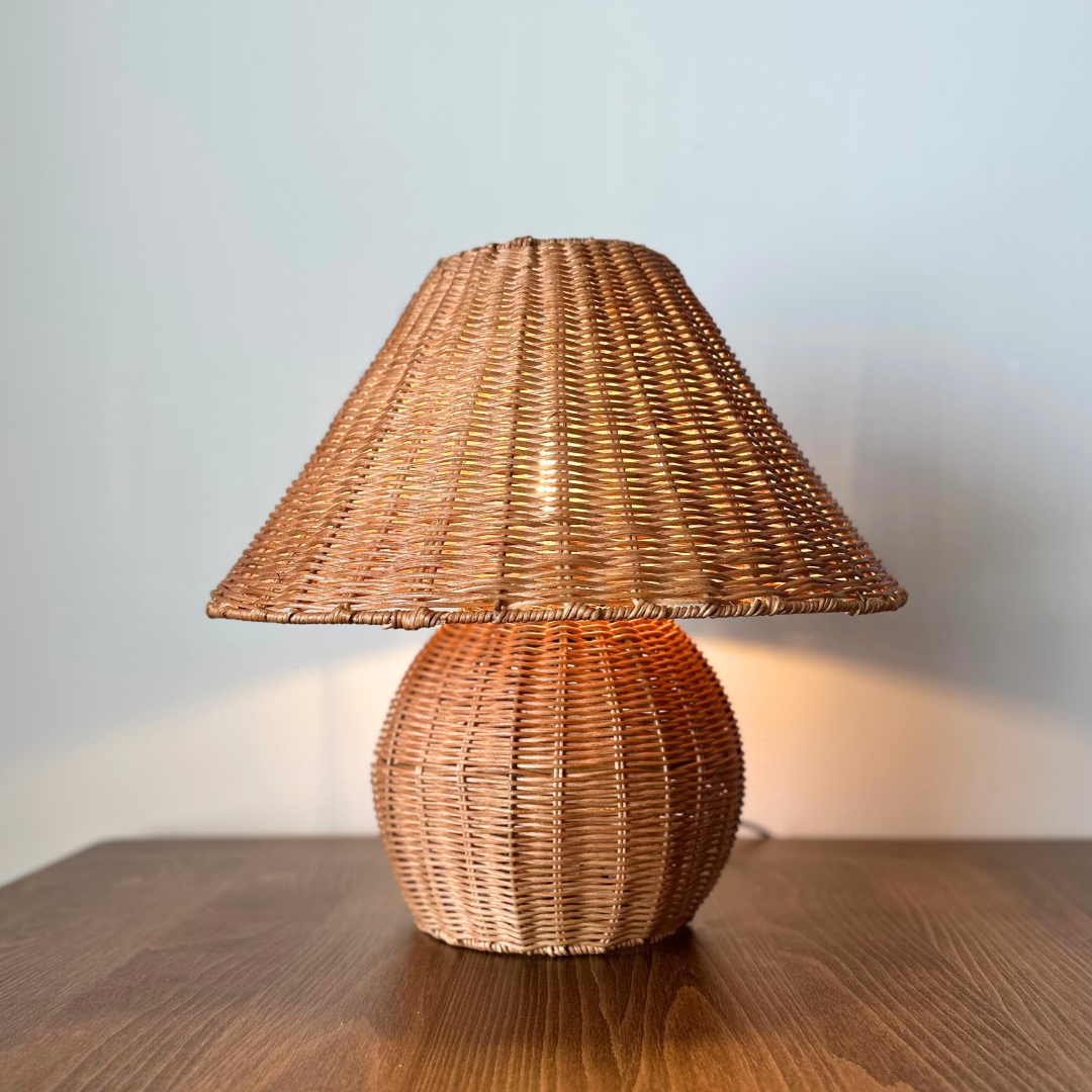 Truffle Büyük Doğal Rattan Abajur - Lo-Fi House