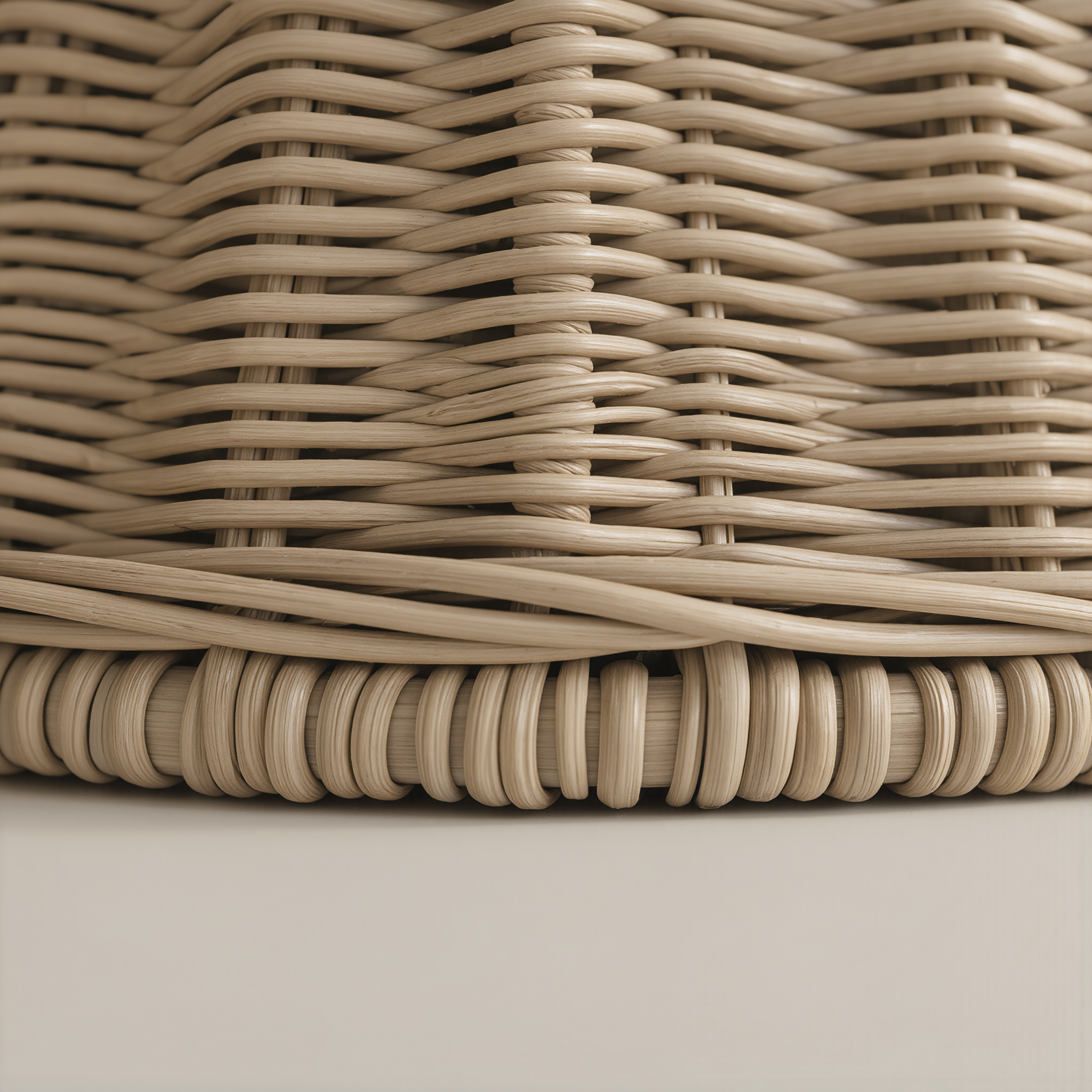 Plissé Mermer & Rattan Orta Sehpa