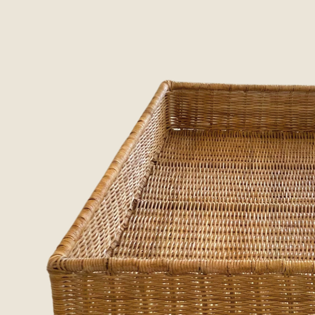 Tressé Rattan Örgülü Demir Orta Sehpa