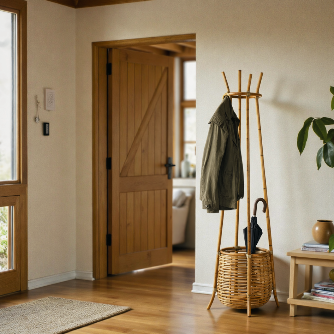 Chunk Doğal Rattan Sepetli Askılık - Lo-Fi House