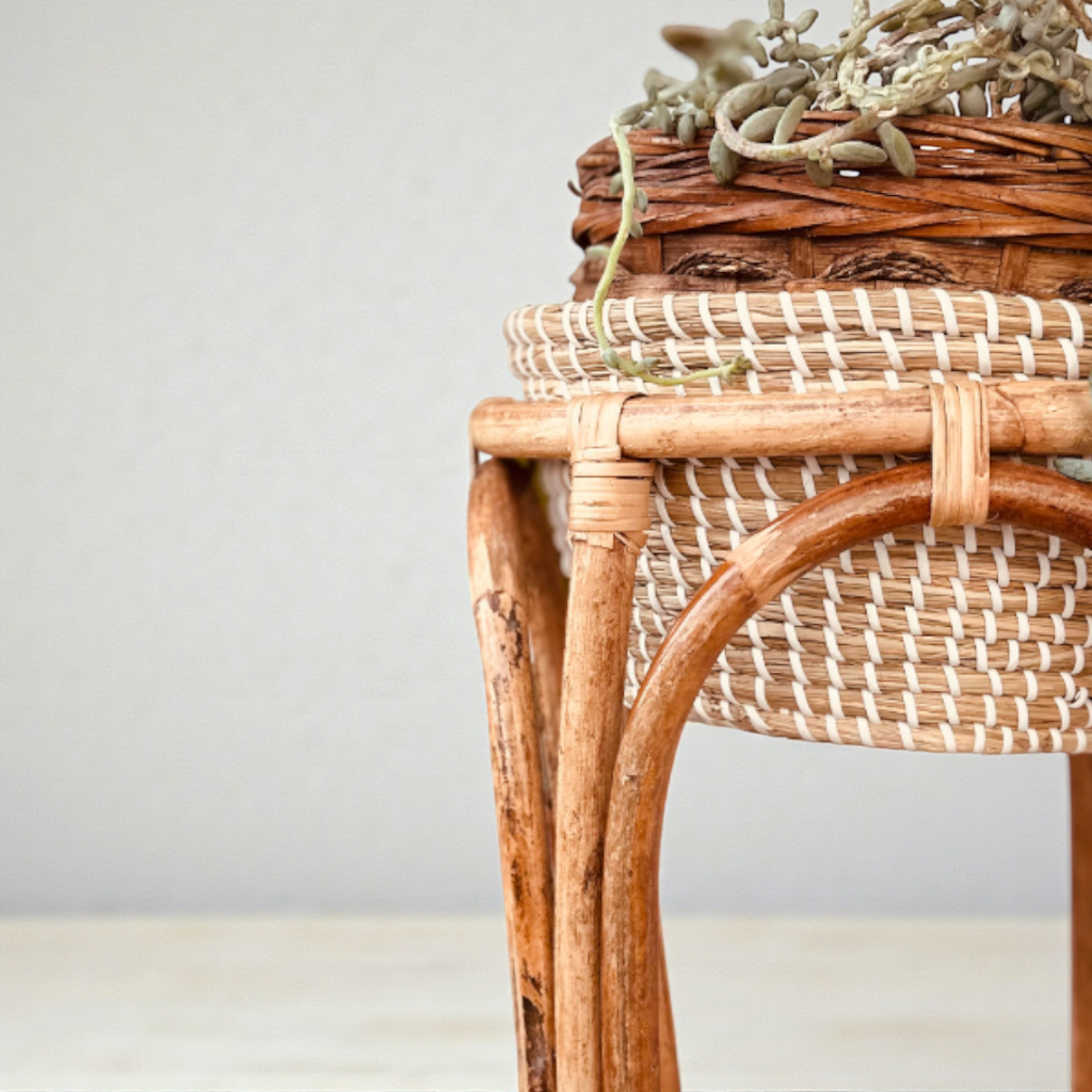 Sable Fat Doğal Rattan Saksılık