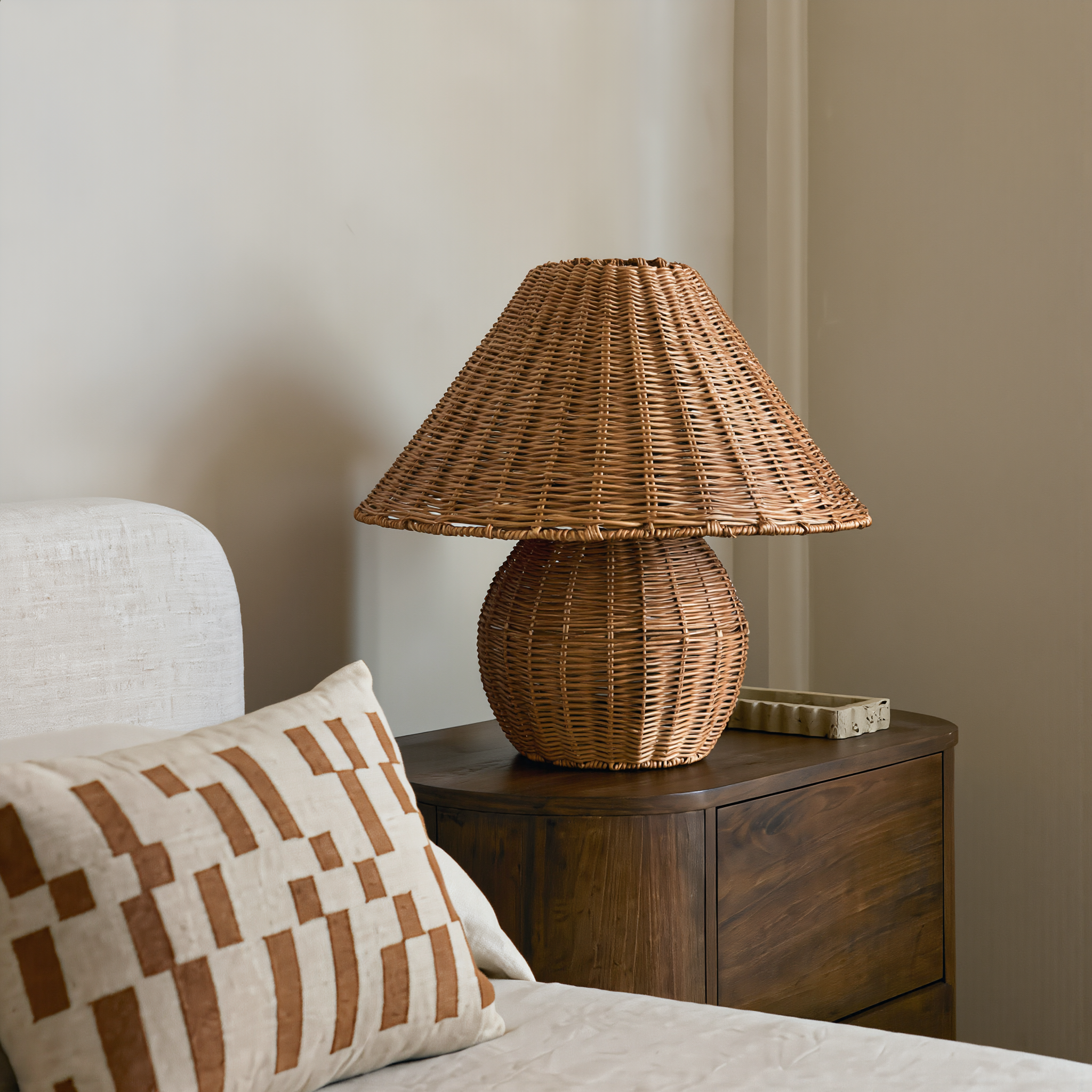 Truffle Büyük Doğal Rattan Abajur