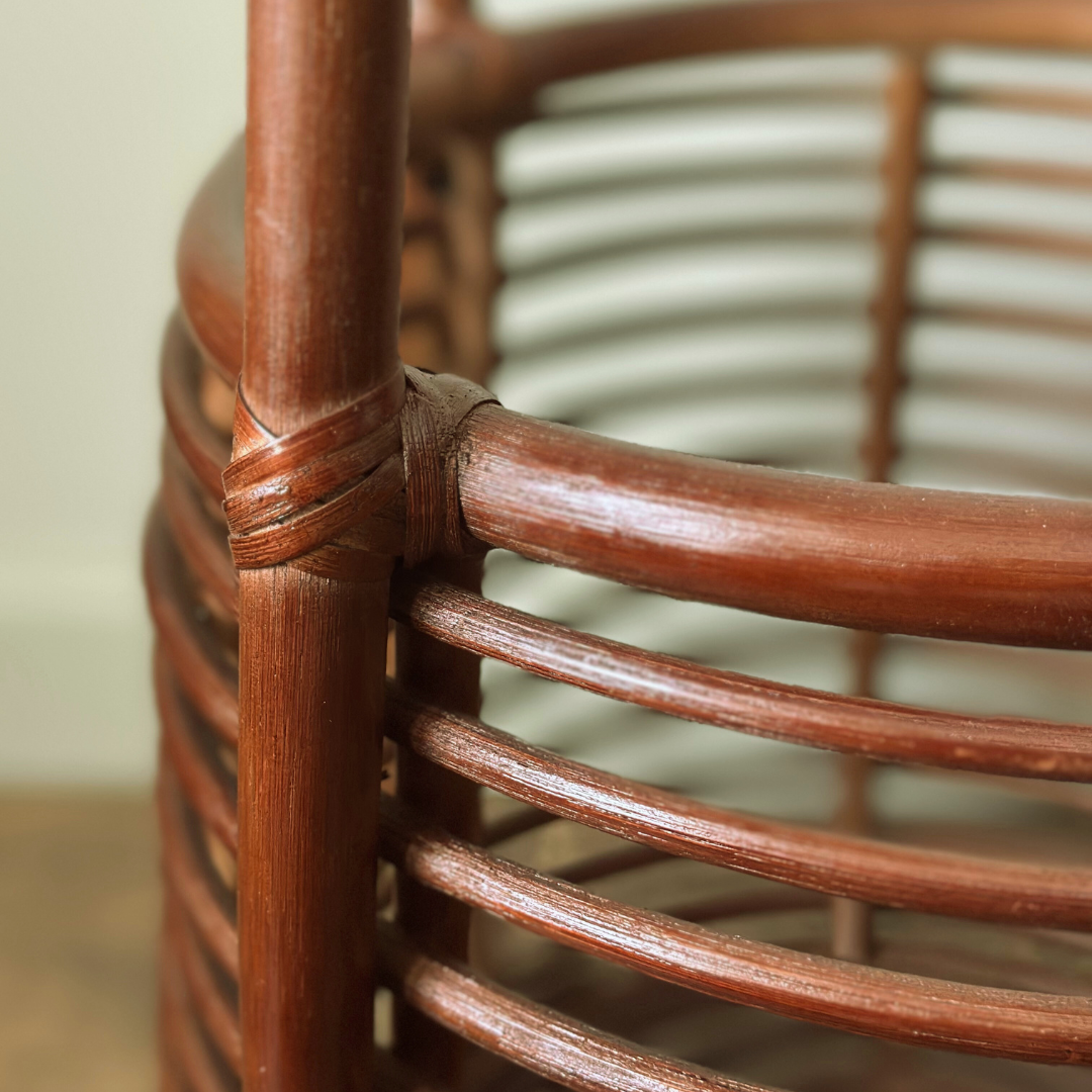 Chunk Doğal Rattan Sepetli Askılık